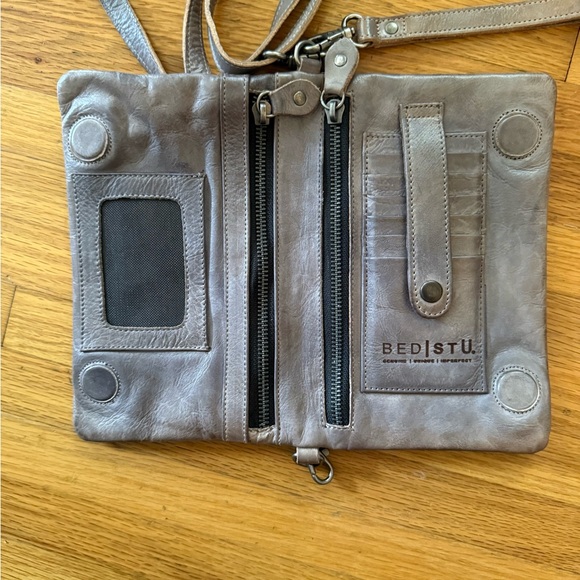 BED|STU Leather Crossbody Bag - Grey/brown used one day - Picture 5 of 7
